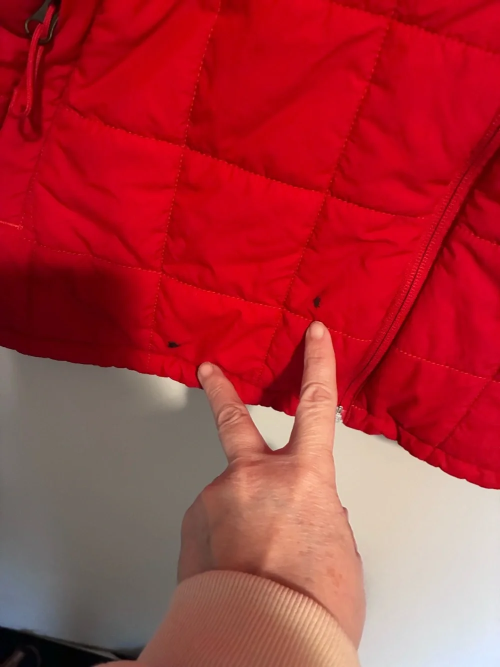 The North Face Men’s Large Red Quilted Insulated Full Zip Jacket Outdoor Hiking